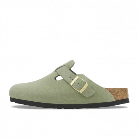 Сандали Birkenstock Boston Suede Leather Green Tea