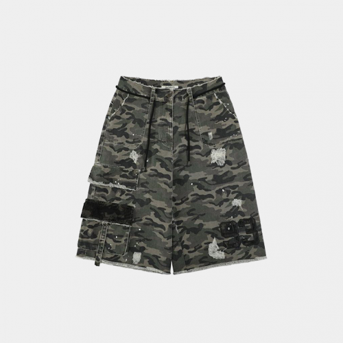Шорты MoroMoro Cargo Distressed Shorts Military Green