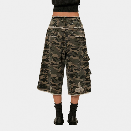 Шорты MoroMoro Cargo Distressed Shorts Military Green