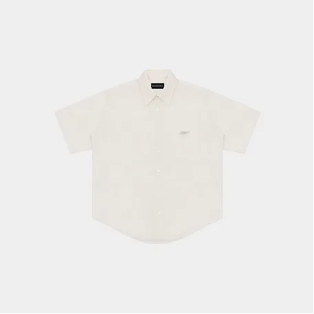 Рубашка MasonPrince Oversized Metal Label Short Sleeve Shirt White