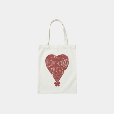 Шопер Roaringwild Arch Red Heart Logo Canvas Bag White