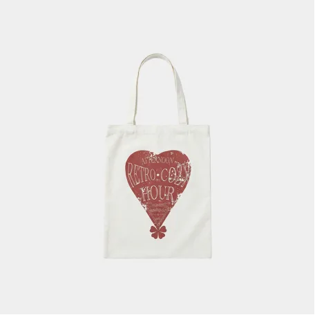 Шопер Roaringwild Arch Red Heart Logo Canvas Bag White