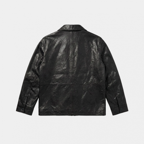 Куртка Algebraic Average Vintage Leather Oversized Jacket Black