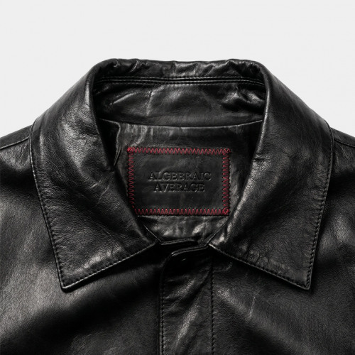 Куртка Algebraic Average Vintage Leather Oversized Jacket Black