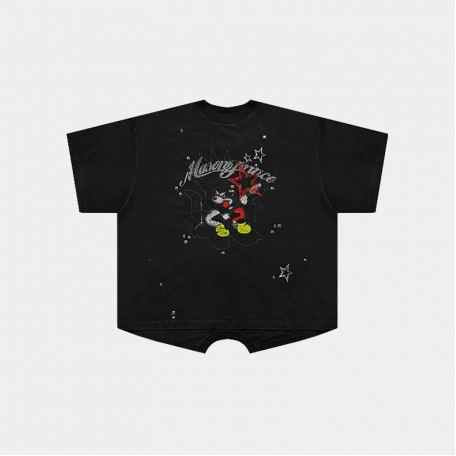 Футболка MasonPrince Grunge Rock Graphic Rhinestone T-Shirt Black