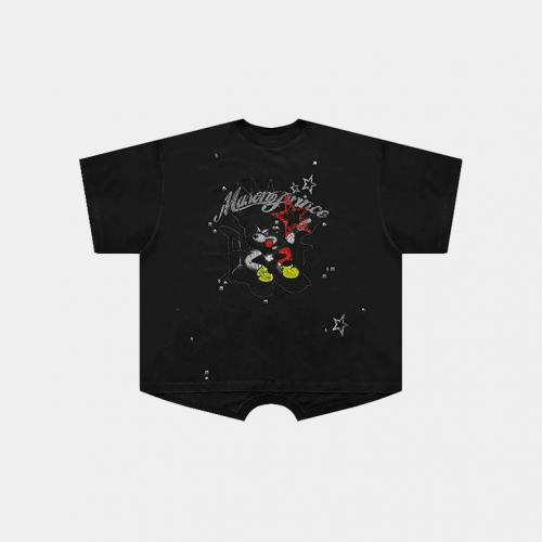 Футболка MasonPrince Grunge Rock Graphic Rhinestone T-Shirt Black