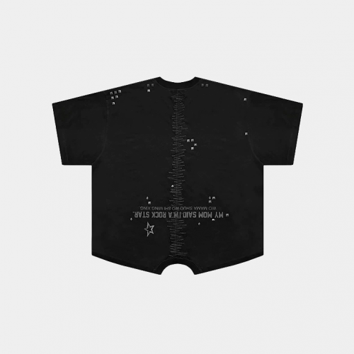 Футболка MasonPrince Grunge Rock Graphic Rhinestone T-Shirt Black
