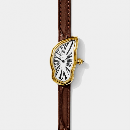 Часы Laphont Melting Watch Small Gold Brown
