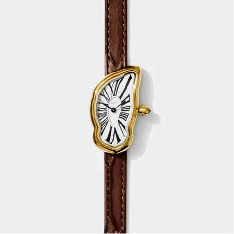 Часы Laphont Melting Watch Small Gold Brown