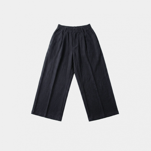 Брюки MasonPrince Wide-Leg Plated Trousers Grey