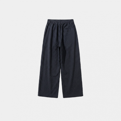 Брюки MasonPrince Wide-Leg Plated Trousers Grey