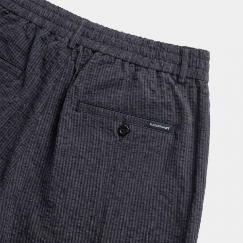 Брюки MasonPrince Wide-Leg Plated Trousers Grey