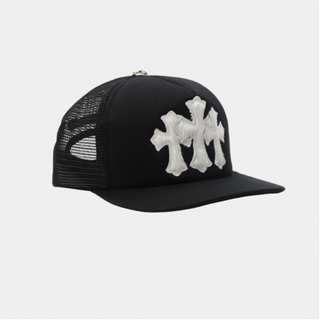 Бейсболка Chrome Hearts Cap White Cross Black