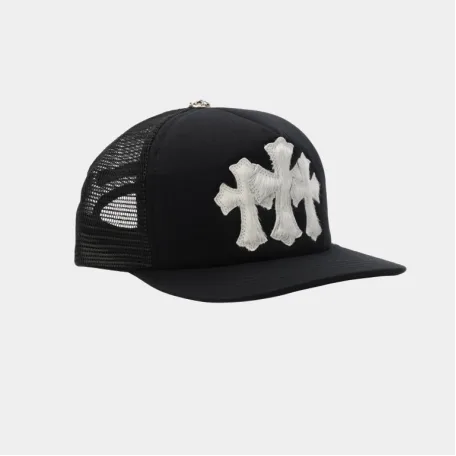 Бейсболка Chrome Hearts Cap White Cross Black