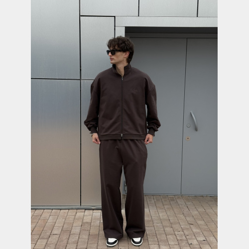 Анорак на молнии Sabe Full Zip-Up Sweatshirt Brown