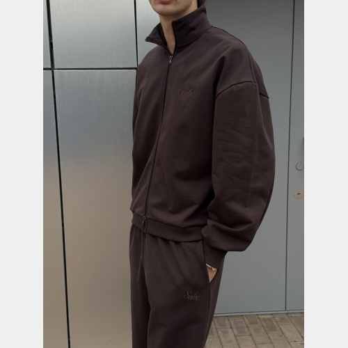 Анорак на молнии Sabe Full Zip-Up Sweatshirt Brown