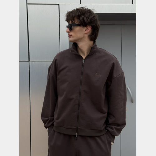 Анорак на молнии Sabe Full Zip-Up Sweatshirt Brown