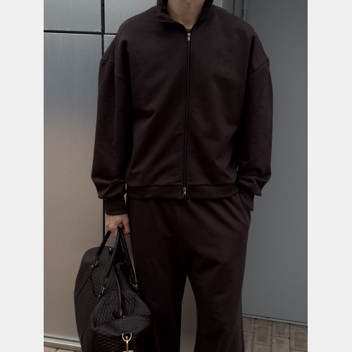 Анорак на молнии Sabe Full Zip-Up Sweatshirt Brown