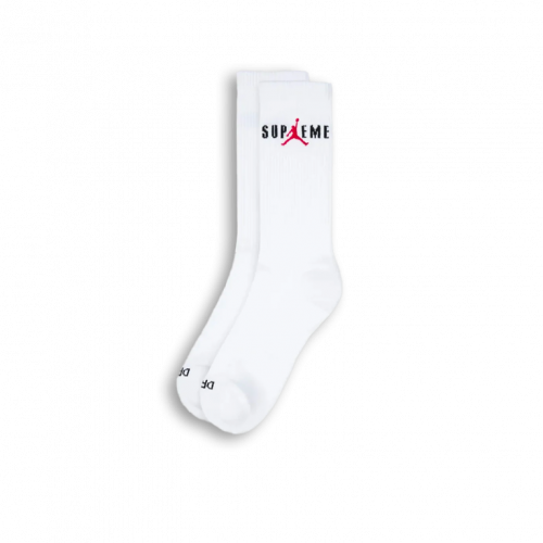 Supreme x Jordan Crew Socks (2 Pack) White