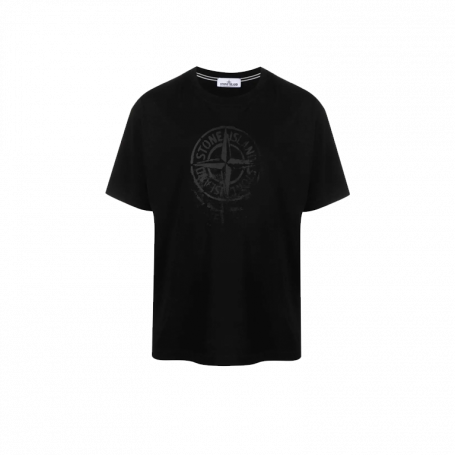 Футболка Stone Island Reflective Compass Print T-Shirt Black