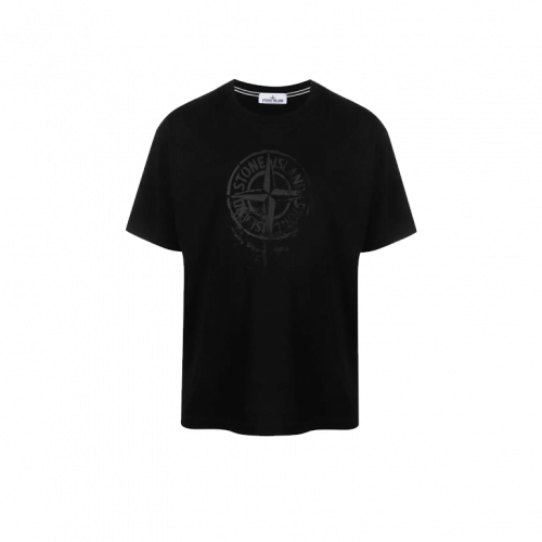 Футболка Stone Island Reflective Compass Print T-Shirt Black