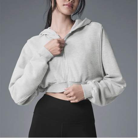 Зип-худи Alo Yoga Sweet Escape Zip Up Hoodie Athletic Heather Grey