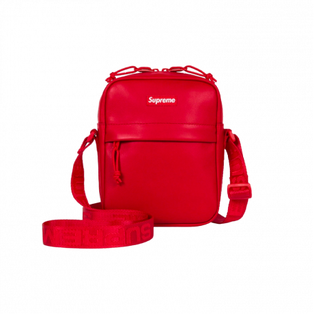 Supreme Shoulder Leather Bag Red