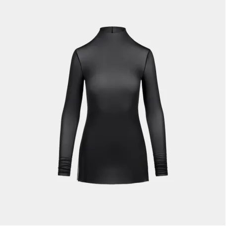 Туника SKIMS Mock Neck Tunic Obsidian