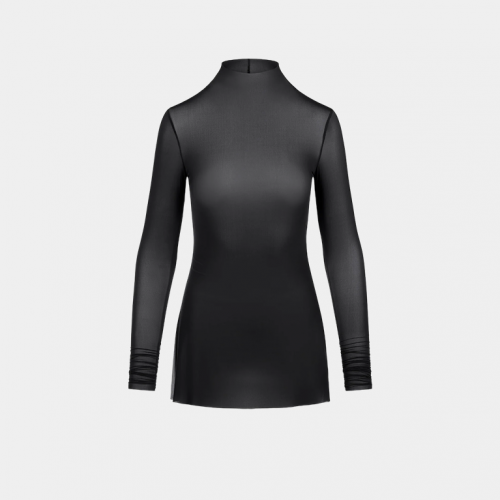 Туника SKIMS Mock Neck Tunic Obsidian