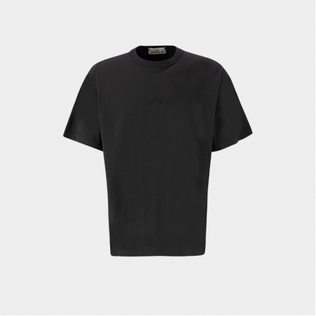 Футболка Stone Island Garment Dyed Embroidered Logo Black
