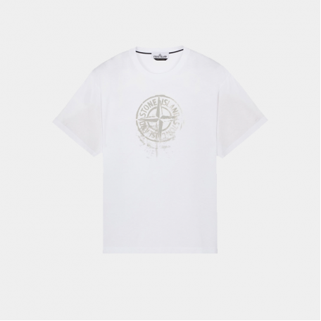 Футболка Stone Island Reflective Compass Print T-Shirt White