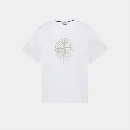Футболка Stone Island Reflective Compass Print T-Shirt White