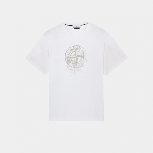 Футболка Stone Island Reflective Compass Print T-Shirt White