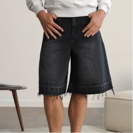 Шорты Nude Project Old Baggy Basic Shorts Denim Black