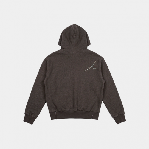 Зип-худи Algebraic Average Cotton Hooded Sweatshirt Grey