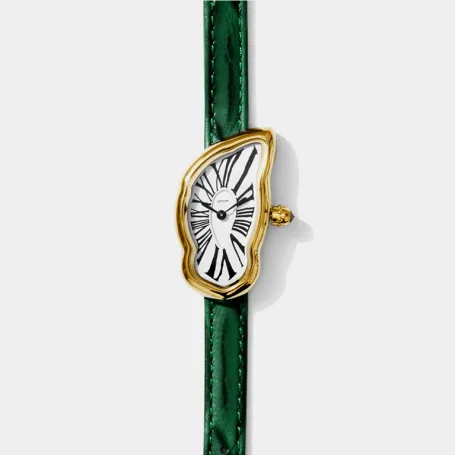 Часы Laphont Melting Watch Small Gold Green