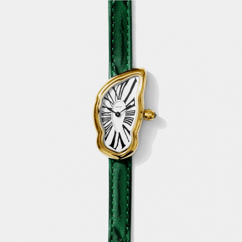 Часы Laphont Melting Watch Small Gold Green