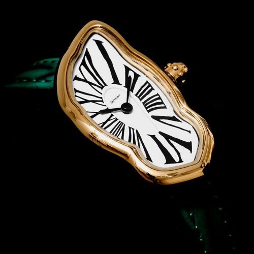 Часы Laphont Melting Watch Small Gold Green