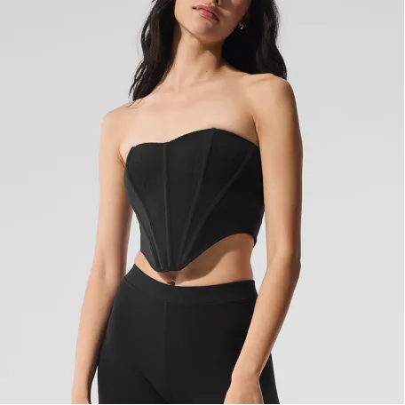 Alo Yoga Polar Fleece Corset Black