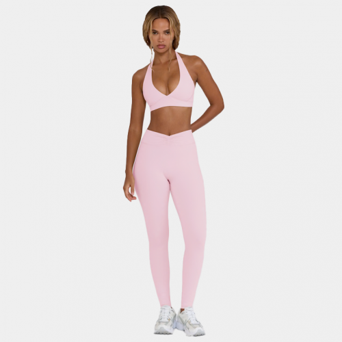 Леггинсы Bo+Tee Ruched Mid-Rise Leggings Pale Pink