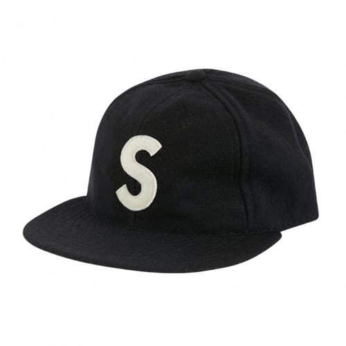 Supreme Ebbets S Logo Fitted 6-Panel Black
