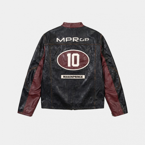 Куртка MasonPrince Vintage Racing Leather Jacket Black