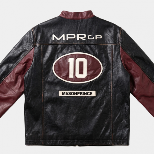 Куртка MasonPrince Vintage Racing Leather Jacket Black