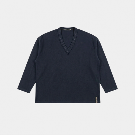 Лонгслив Algebraic Average Hunter V-Neck Long Sleeve Navy