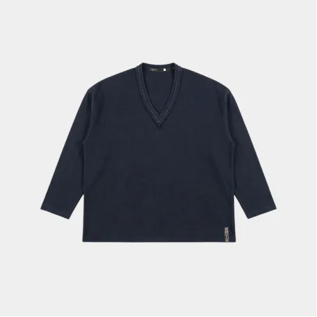 Лонгслив Algebraic Average Hunter V-Neck Long Sleeve Navy