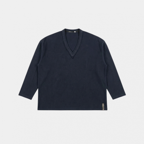 Лонгслив Algebraic Average Hunter V-Neck Long Sleeve Navy