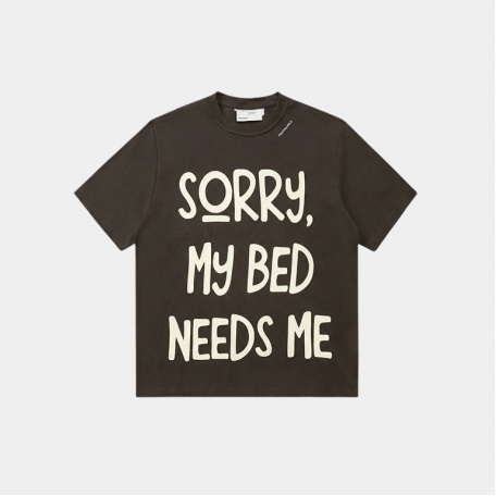 Футболка Roaringwild Arch Sorry My Bed Needs Me Logo Brown