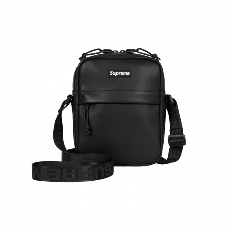 Supreme Shoulder Leather Bag Black