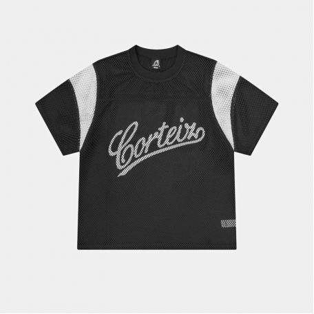 Футболка джерси Corteiz Open Mesh Panel Jersey Black White