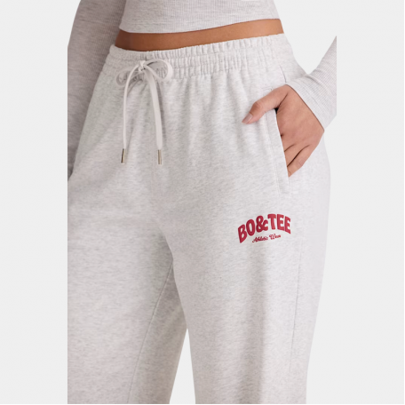 Штаны Bo+Tee Mid-Rise Wide-Leg Joggers Grey Marl